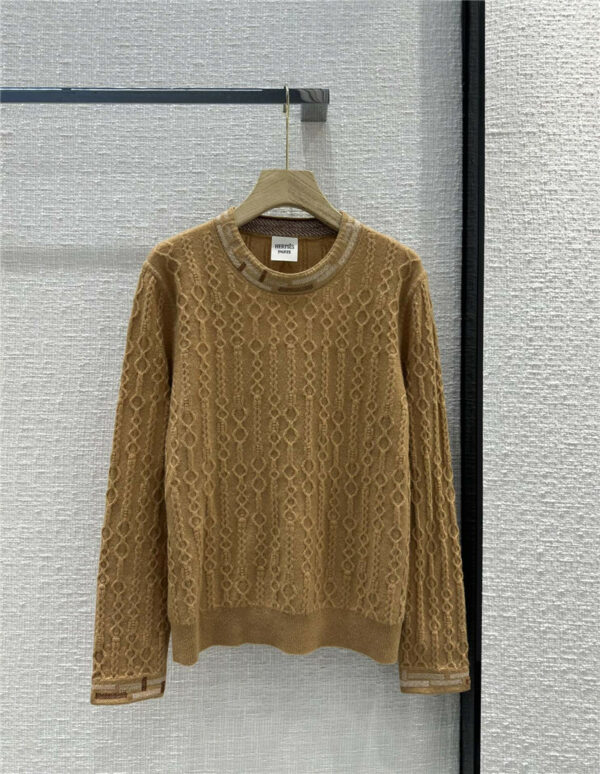 Hermès chain-jacquard cashmere sweater