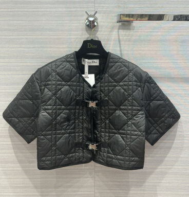 Dior Princess Diana cannage quilted quilted short-sleeved jacket