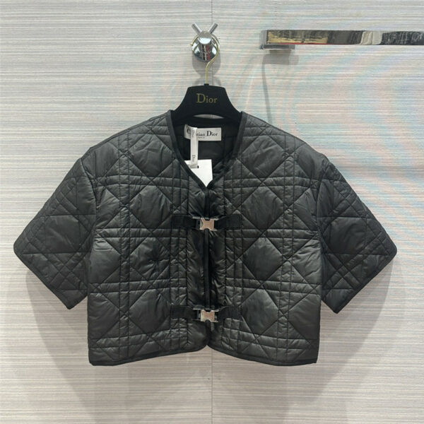 Dior Princess Diana cannage quilted quilted short-sleeved jacket