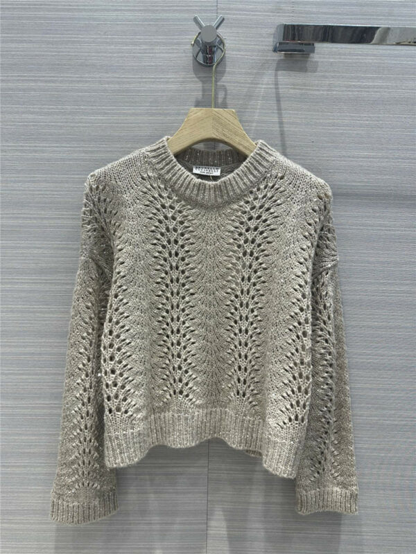 Brunello Cucinelli Sequined Knit Top