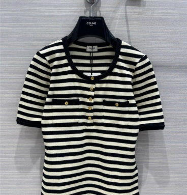Celine early autumn new striped T-shirt