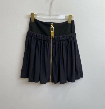 louis vuitton LV large zipper pleated skirt