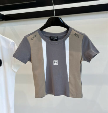 chanel retro color matching small short tee
