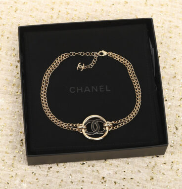 Chanel drop oil double c necklace
