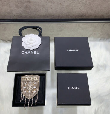 Chanel advanced handcraft shield tassel brooch