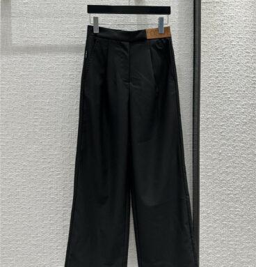 loewe spring and summer new black straight trousers