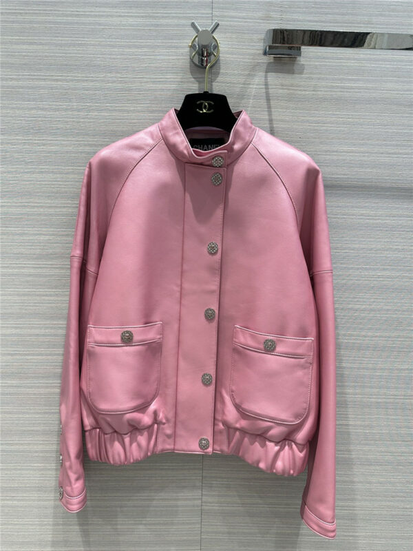 chanel pearlescent metallic luster jacket leather
