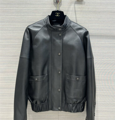 chanel pearlescent metallic luster jacket leather