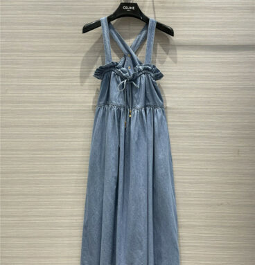 celine French romantic holiday style suspender dress