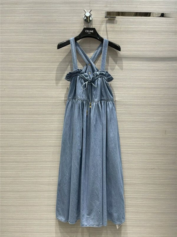 celine French romantic holiday style suspender dress