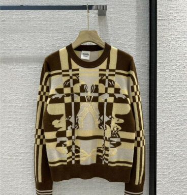 Hermès checked cashmere sweater