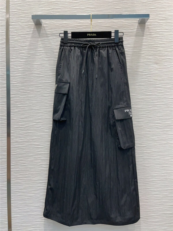 prada technical technical black trousers