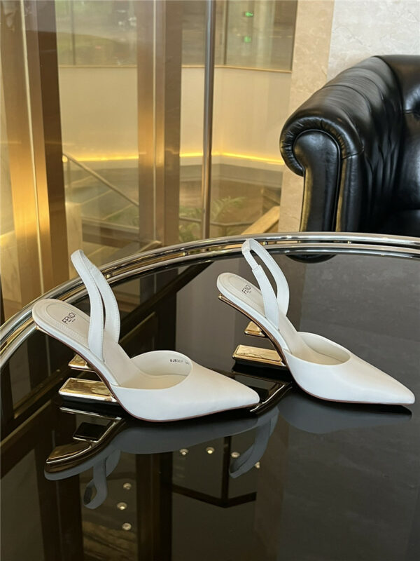 fendi F-shaped three-dimensional heel pumps