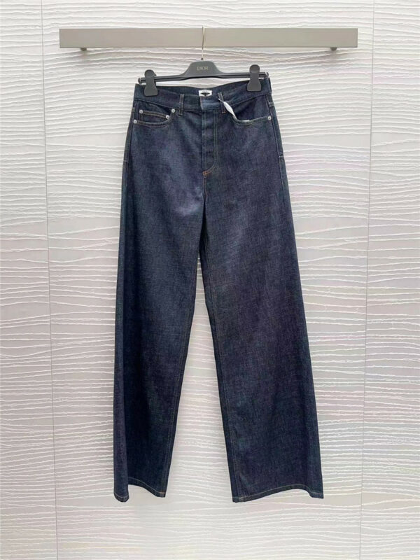 dior high waist straight jeans