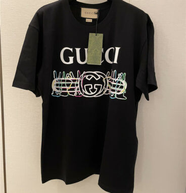 gucci new letter jacquard short sleeve