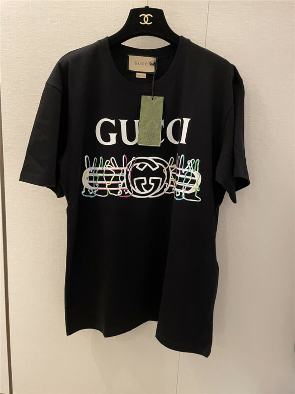 gucci new letter jacquard short sleeve