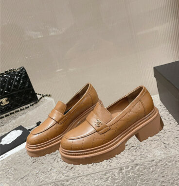 Chanel calfskin lozenge shoes