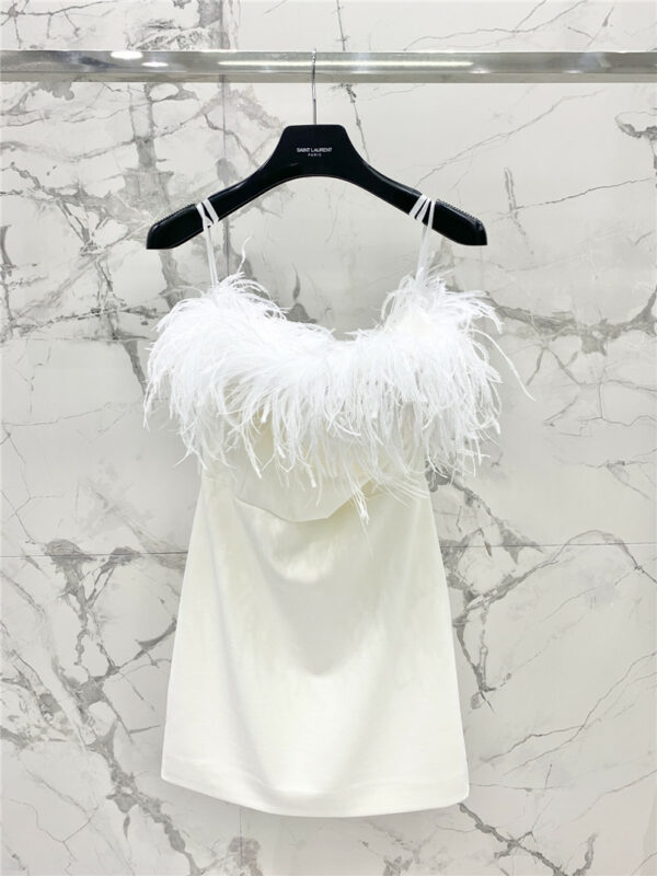 YSL Ostrich Feather Upgraded Dress