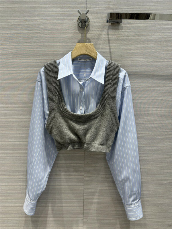alexander wang two piece wool vest shirt
