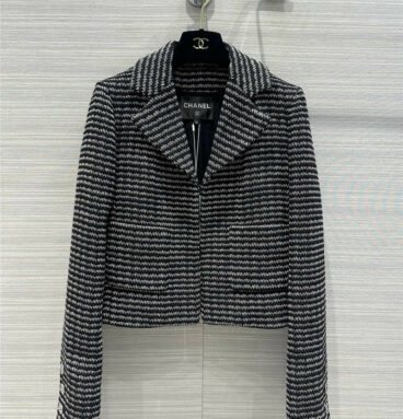 chanel retro suit collar soft tweed jacket