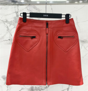 dior new leather skirt