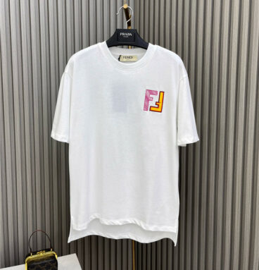 fendi embroidered lettering T-shirt