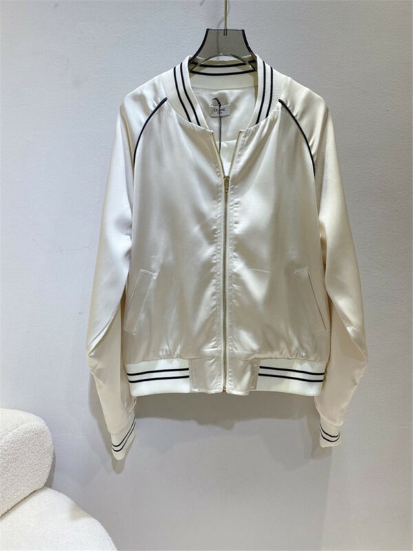 celine classic hot style embroidered letter baseball jacket