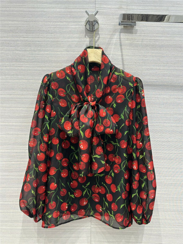 Dolce & Gabbana d&g cherry print silk shirt