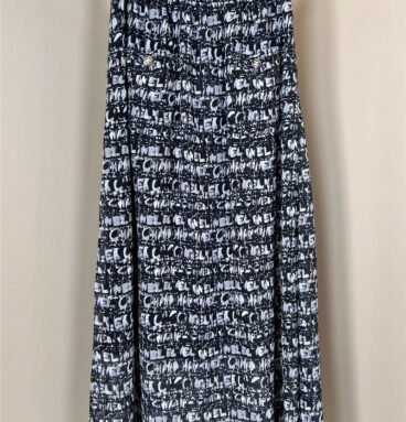 Chanel new silk print skirt