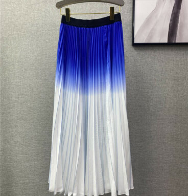 valentino new gradient color pleated skirt
