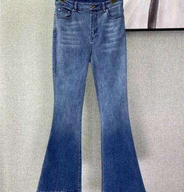 celine new slim fit gradient color slightly bootcut jeans