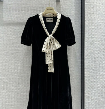 miumiu temperament lady style velvet dress