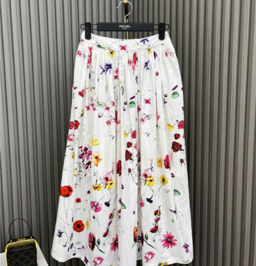 dior floral pleated skirt