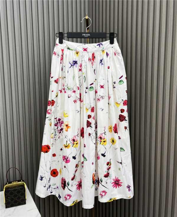 dior floral pleated skirt