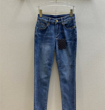 louis vuitton LV high stretch skinny jeans