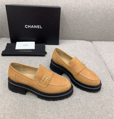 Chanel new thick sole loafers
