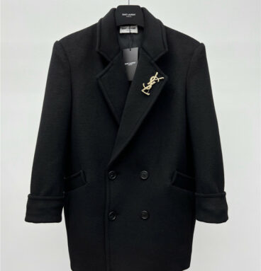 YSL double breasted wool coat