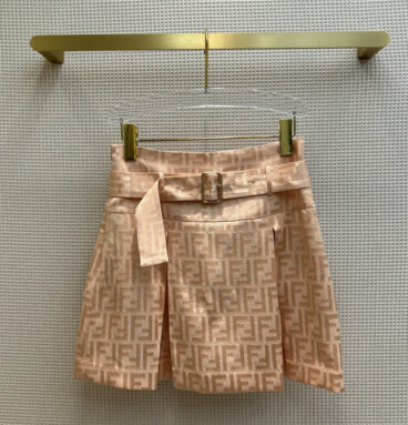 fendi letter print short high waist skirt
