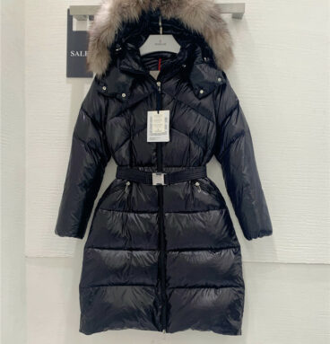 moncler hooded long down jacket