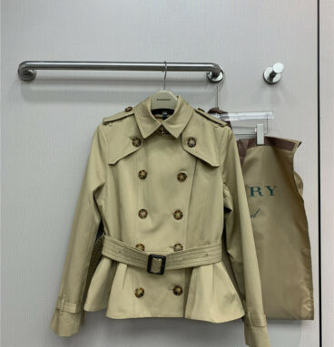 Burberry Cropped Cotton Trench Coat