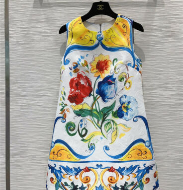 Dolce & Gabbana d&g sleeveless floral print dress