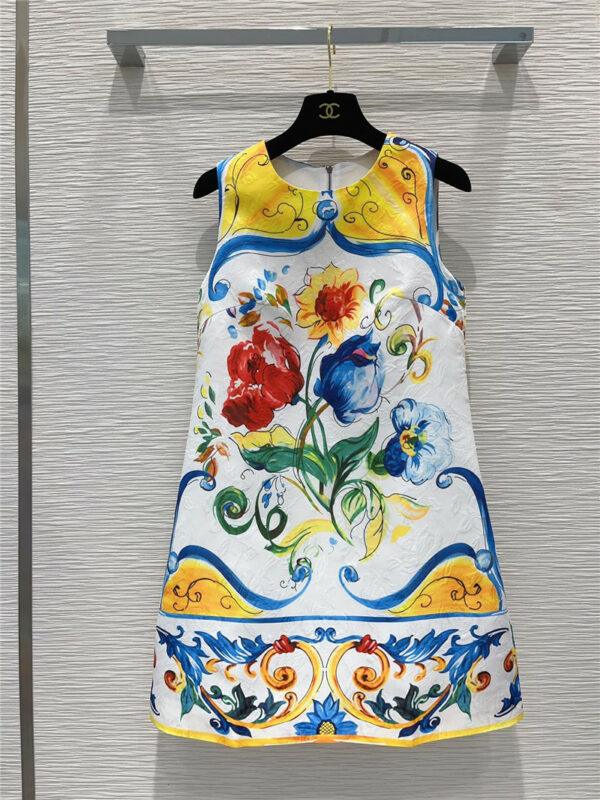 Dolce & Gabbana d&g sleeveless floral print dress