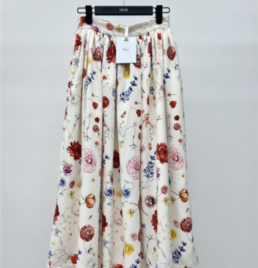 dior dior iviera flower print skirt