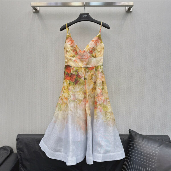 zimm floral print short bandeau dress