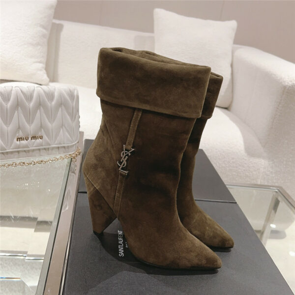 ysl side pull boots ankle boots