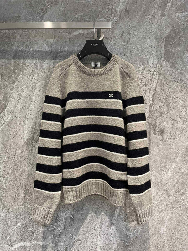 celine striped knitted sweater
