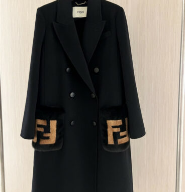 fendi FF cashmere wool coat