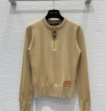 louis vuitton LV solid color round neck sweater