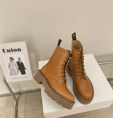 celine new lace-up ankle boots