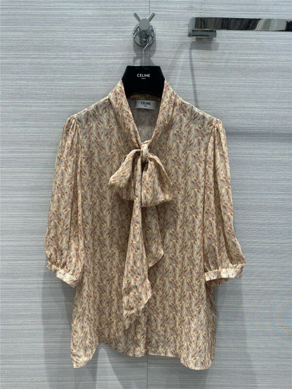 celine romantic resort shirt in premium tones silk